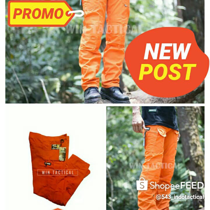 BEST QUALITY CELANA PANJANG CARGO TACTICAL BLACKHAWK WARNA ORANGE BASARNAS