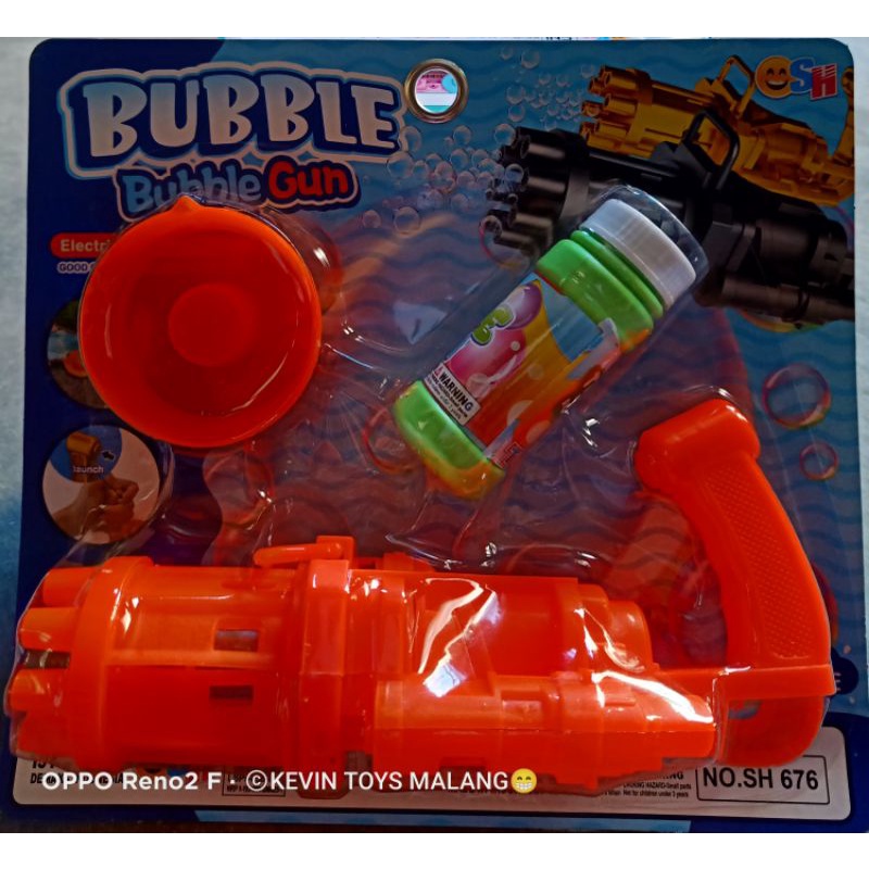 SH 676 Mainan pistol Bubble Elektrik Bentuk machine / Gelembung Bubble tembak anak balon bubble gun