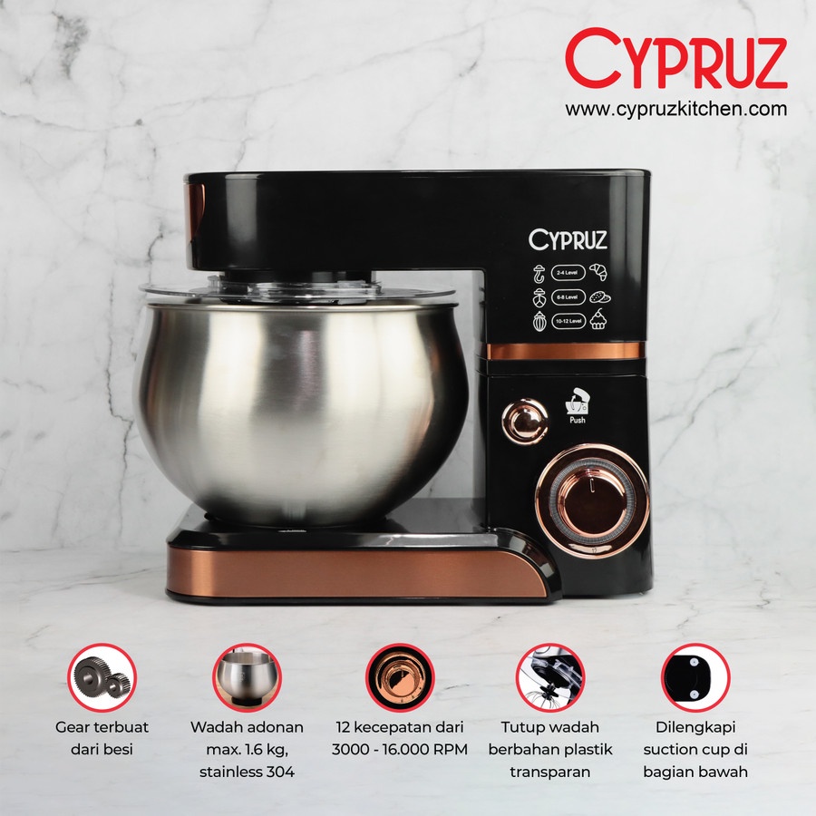 Cypruz MR-0153 Professional Stand Mixer kapasitas 5 Liter