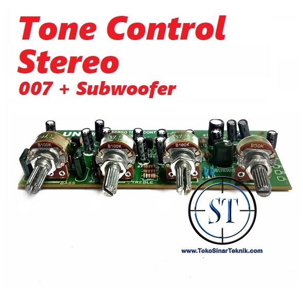 Kit Tone Control Stereo 007 Plus Subwoofer Dc 12v 4 Potensio BL-137