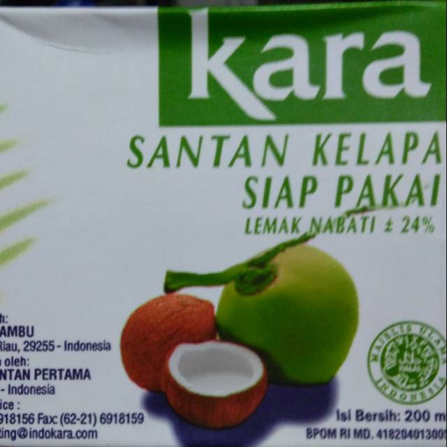 

Santan kelapa siap pakai KARA 200ML