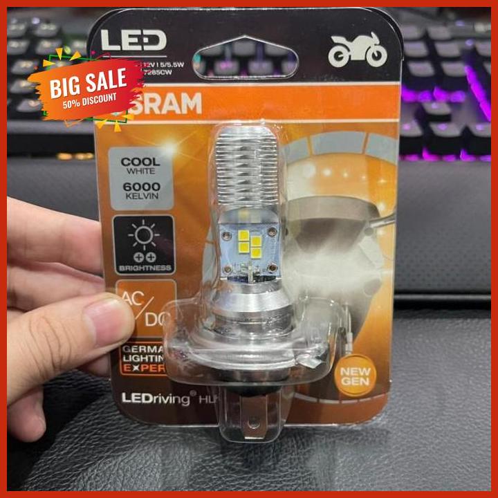 Lestari Motor2// Osram Led Hs1 H4 Lampu Utama Motor Kaki 3 Putih Ac / Dc Plug N Play