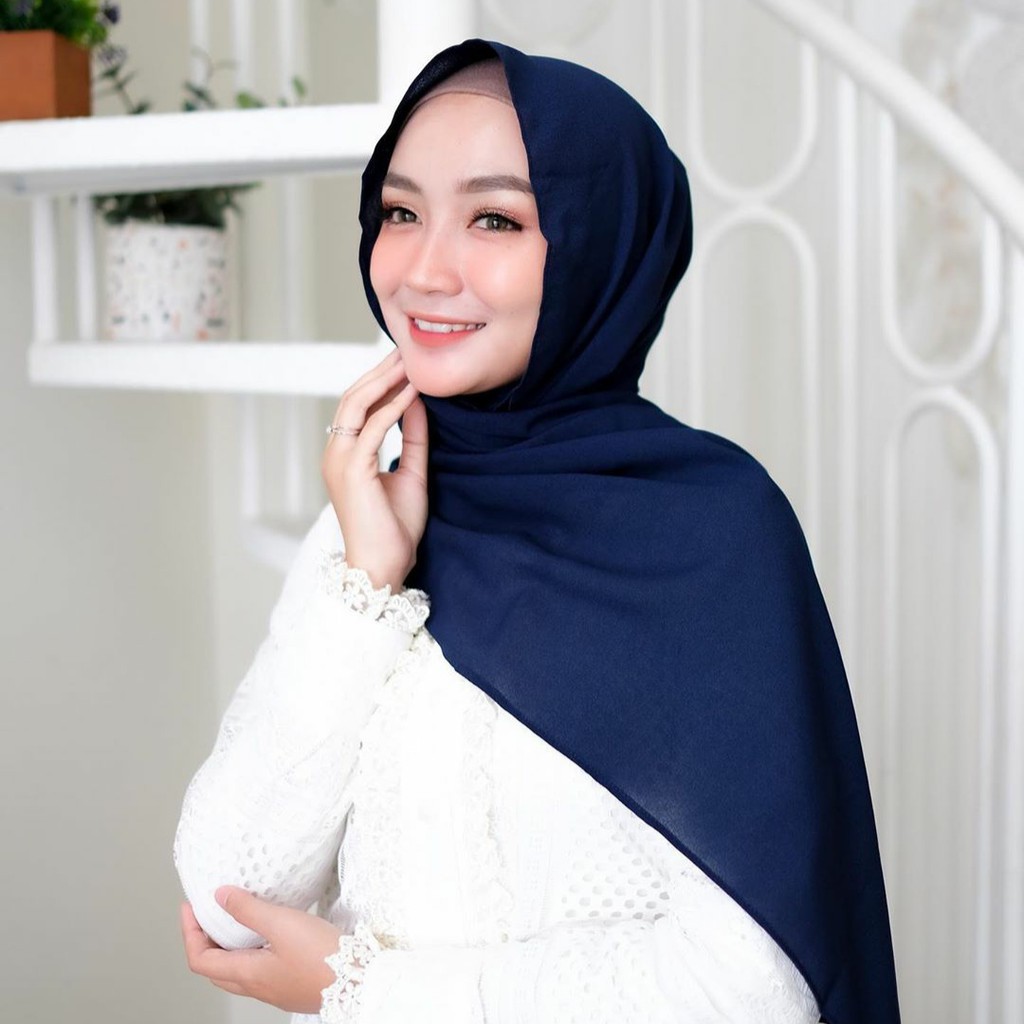 Hijab Pashmina Diamond 180x75 / Pashmina Diamond / Hijab / Pasmina-NAVY