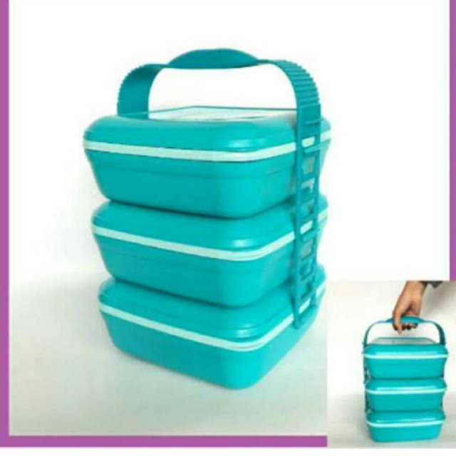 Picnic set trio tupperware // rantang susun tupperware