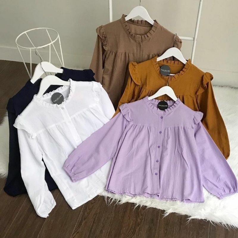 Puffy Blouse Blouse Polos123