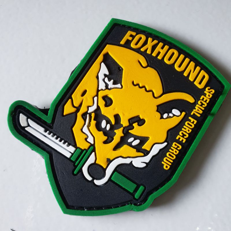 PATCH RUBBER LOGO FOXHUND SPECIAL FORCE GROUP/TEMPELAN EMBLEM KARET VELCRO