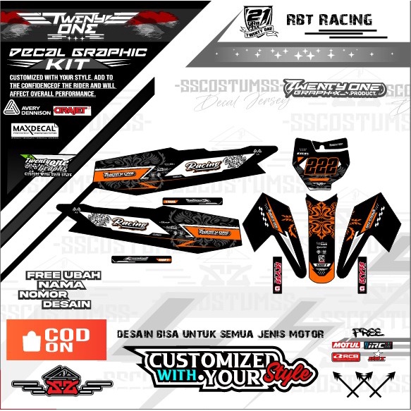Rbt vega r new race decal stiker kekinian ⭐JUPITER VEGA NEW trail REVO full body dekal
bebek std gtx