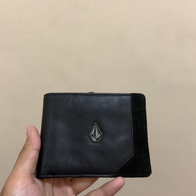 volcom dompet kulit asli hitam original