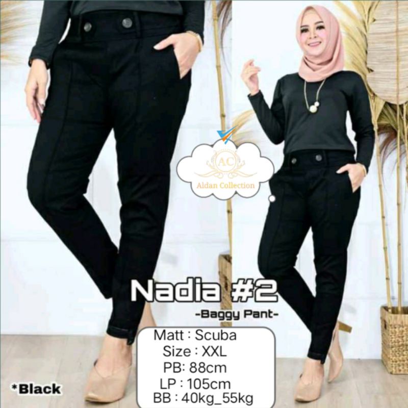 Celana Scuba Nadia / Celana Scuba Wanita / Celana Wanita / Scuba Wanita / Celana Panjang Wanita / Celana Baggy Pants Wanita / Baggy Pants Wanita