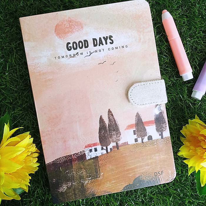 

Buku Diary Fancy Hardcover Kunci Magnet Leather - GOOD DAYS