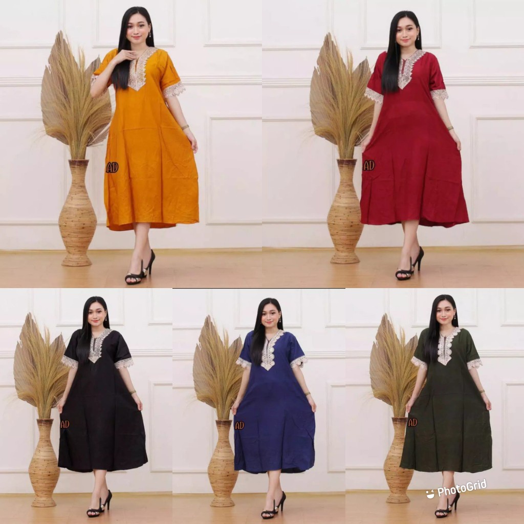 Daster arab polos jumbo LD 130, daster arab terbaru, daster arabian, daster arab renda, daster arab 