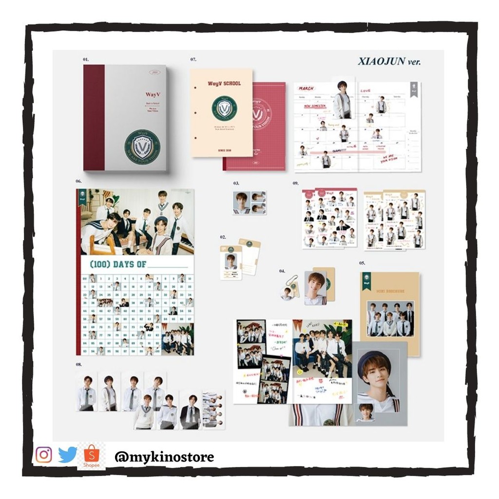 READY STOCK SHARING WAYV BACK TO SCHOOL  KIT XIAOJUN 2021 [BACA DESKRIPSI] B2S KUN YANGYANG POSTER 1