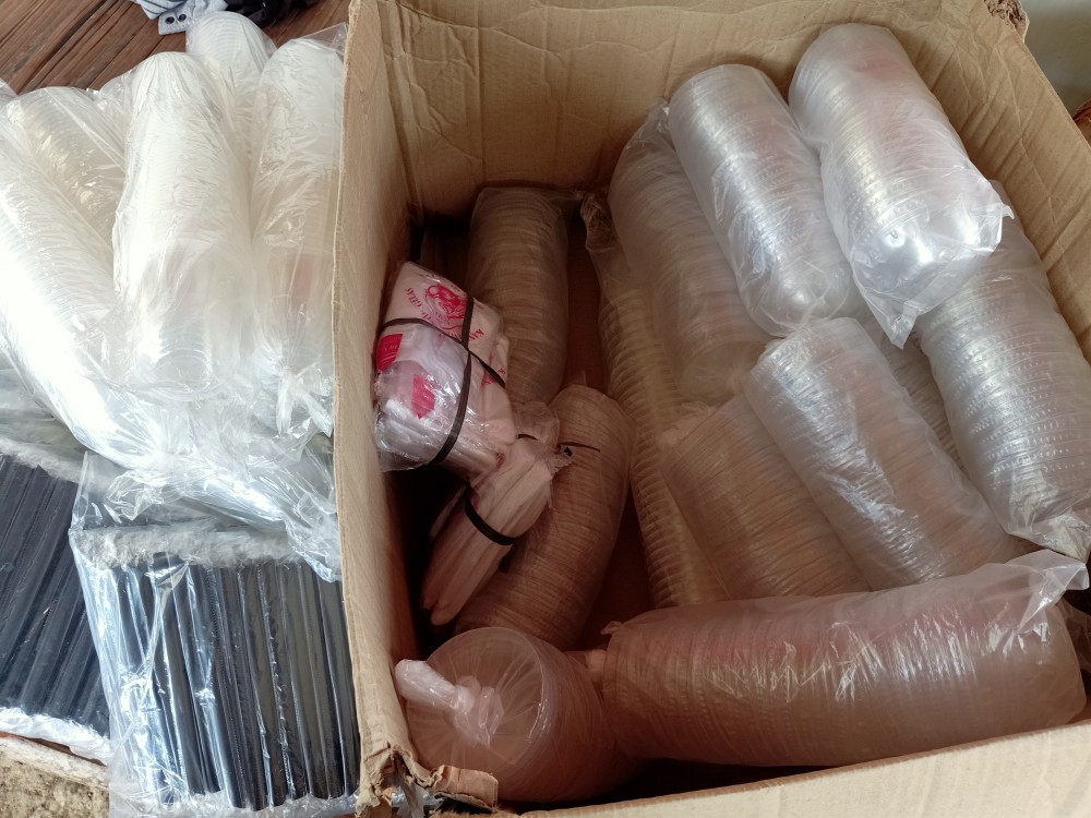 @50set Gelas Cup Oval 14oz 16oz + Dome Lid - Tutup Cembung Tebal / U Cup Pp Bulat Plastik