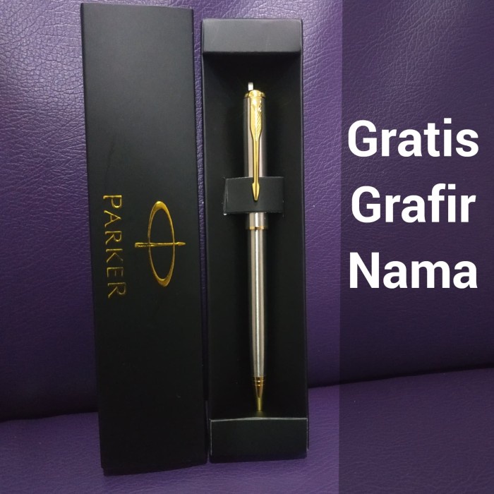 

pulpen parker sonnet slim gratis grafir nama bukan montblanc promo