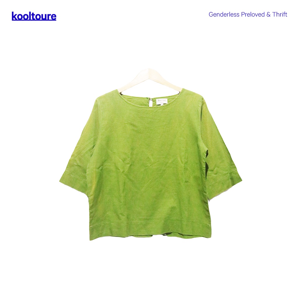 Atasan Lengan 3/4 A(AE)NN Story Hijau [PRELOVED]