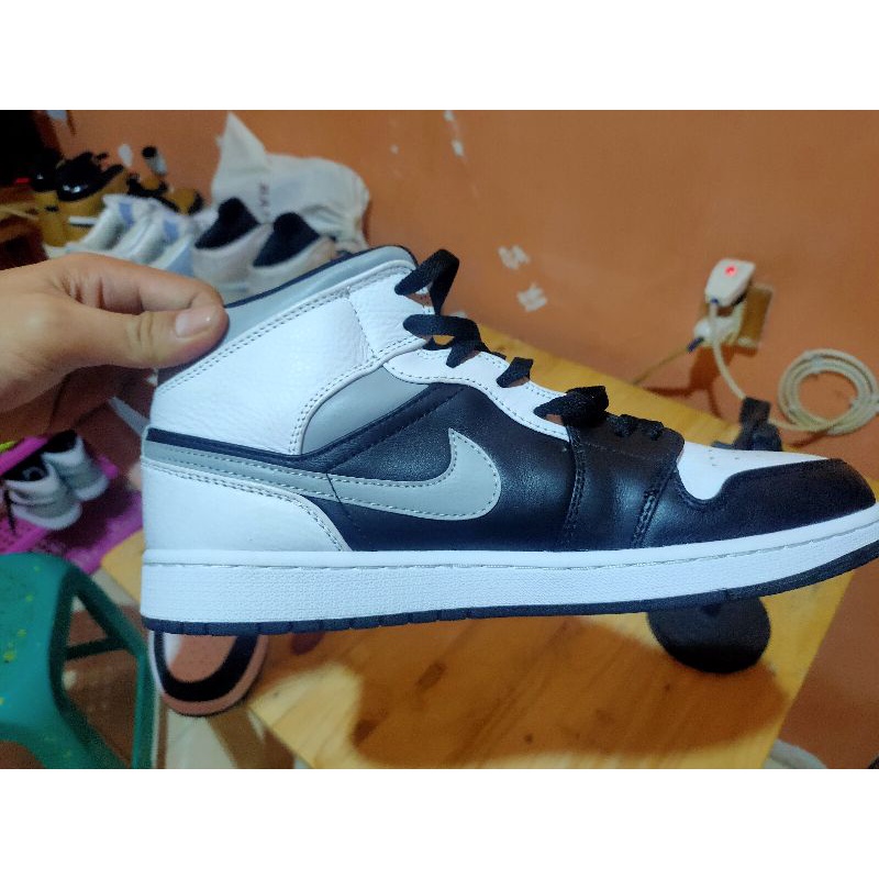 Air Jordan 1 Mid "White Shadow" Black size 46 original