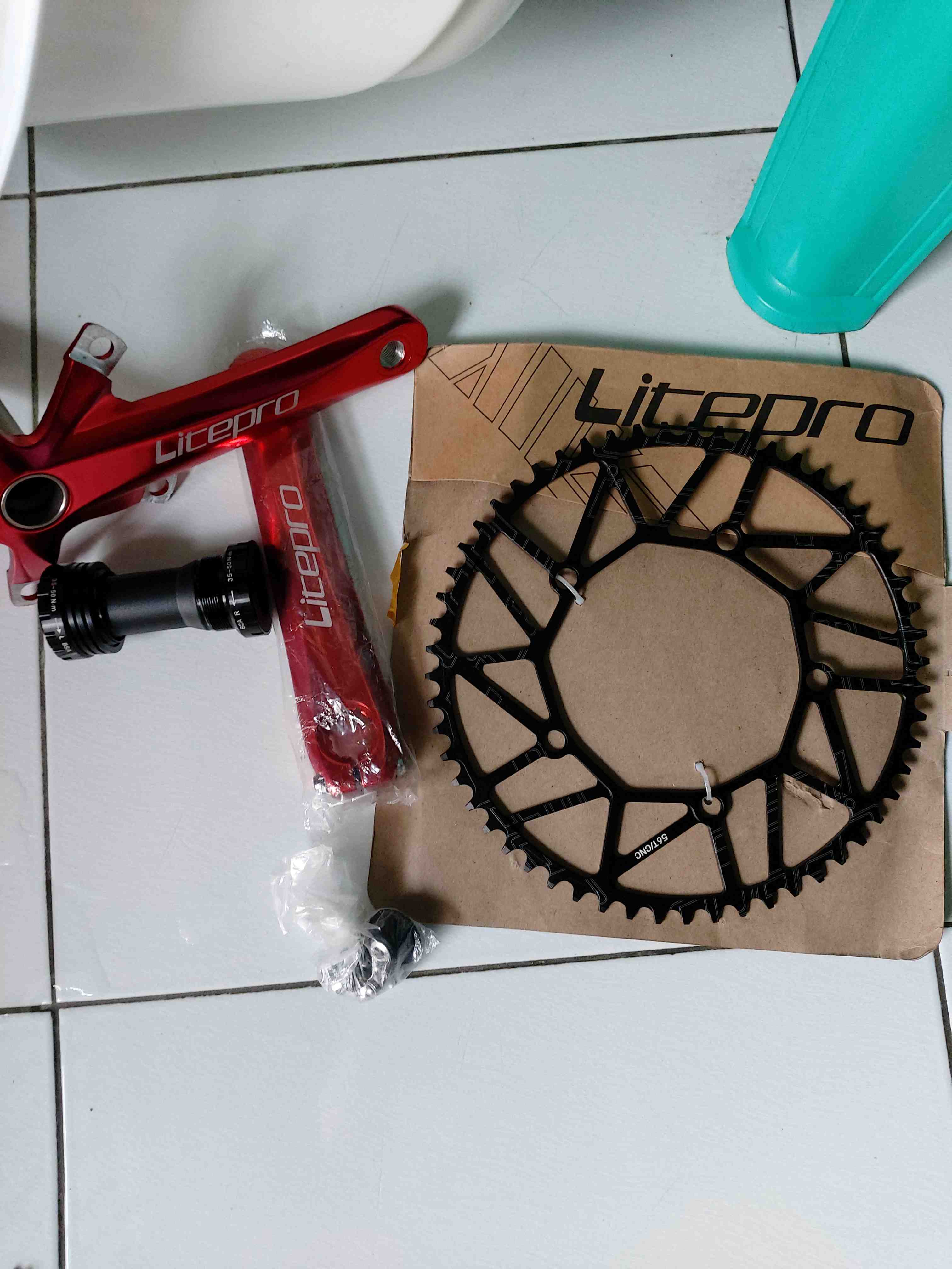 Litepro Set crank set SP8 412 lipat sepeda jalan sepeda Litepro Set crank set SP8 412 lipat sepeda jalan sepeda