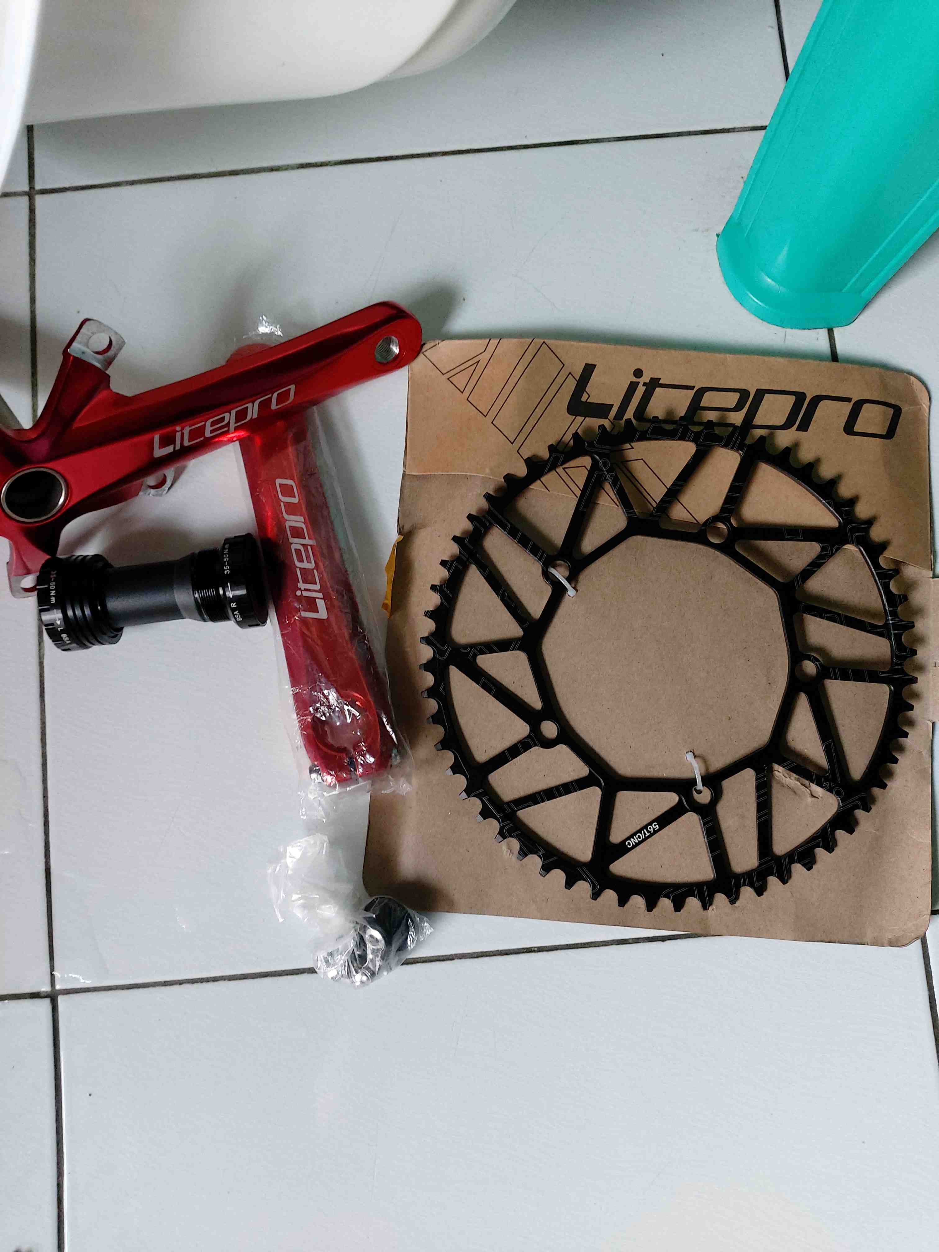 Litepro Set crank set SP8 412 lipat sepeda  jalan sepeda  