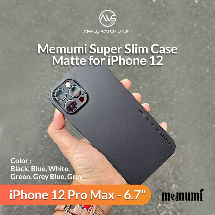 Memumi Super Slim Case Matte Back Cover for iPhone 12 Pro Max 6.7 inch