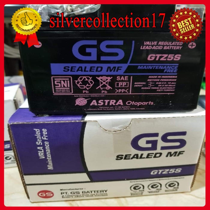 Murah AKI KERING HONDA BEAT KARBU FI INJEKSI GS ASTRA DIJAMIN ASLI GTZ5S Keren