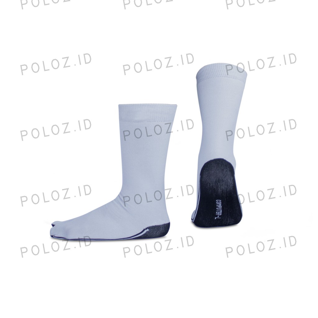 KAOS KAKI JEMPOL MUSLIMAH TELAPAK HITAM KAOS KAKI JEMPOL PANJANG KAOS KAKI PANJANG CEWE-PUTIH