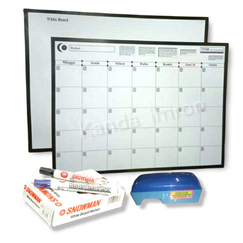 

paket whiteboard gulung(bulak balik)+ spidol + penghapus