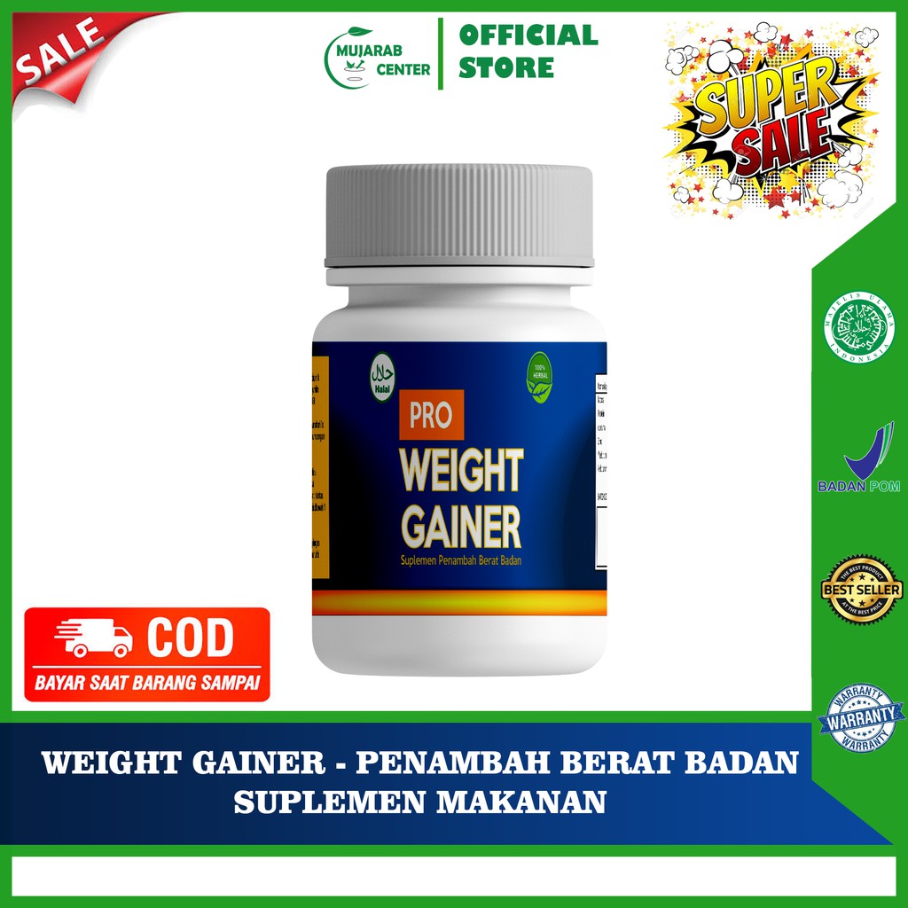 [COD] WEIGHT GAINER - Suplemen Penambah Berat Badan Tanpa Efek Samping /Penggemuk/Protein/Otot/Sehat