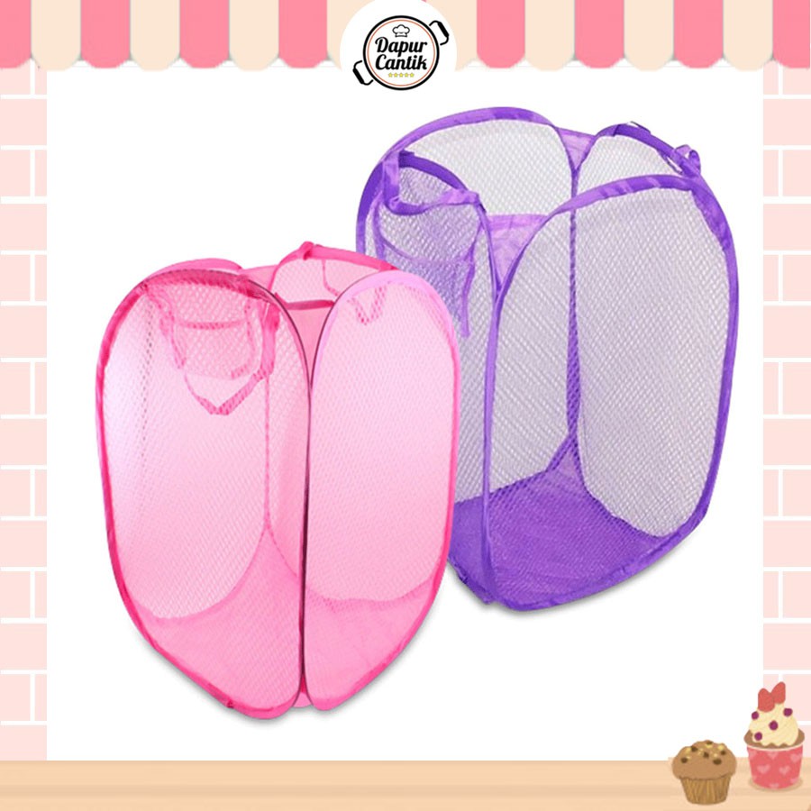 DapurCantik Keranjang  Baju  Kotor Lipat Multi Color 