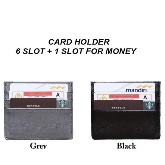 PA CARD HOLDER 6 SLOT + 1 SLOT FOR MONEY SAFIANO SOUVENIR MURAH BATAM BE TF057