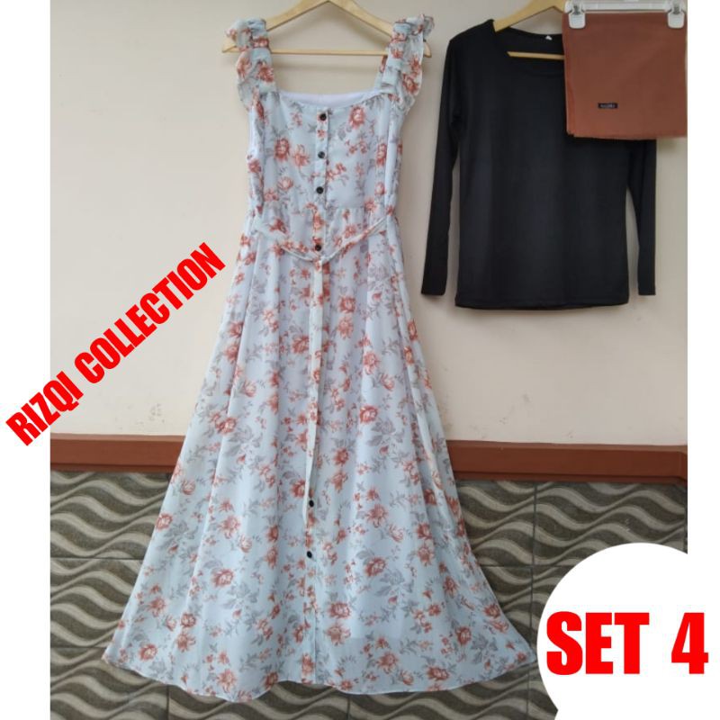 REALPICK SETELAN DRESS OVERAL CERUTY BEBYDOLL FULL FURING ORIGINAL RIZQI COLLECTION