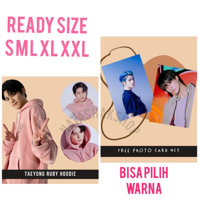 Jaket Kpop Wanita Pria NCT Taeyong Ruby Hoodie