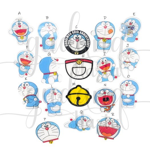 Pin Akrilik Karakter Kartun Jepang Kucing Biru Pin Bros Tas Kartun Jepang Unik GH 208460