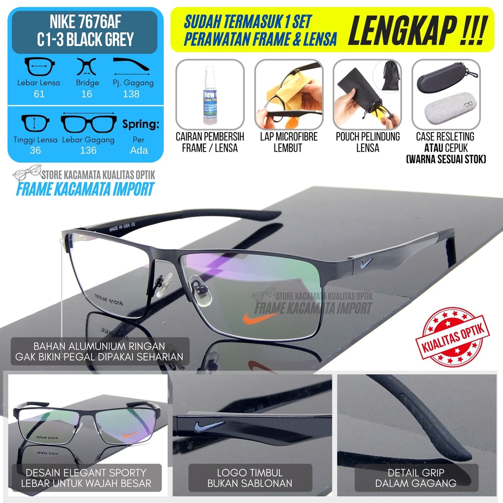 Premium Quality Frame Kacamata Aluminium Sporty