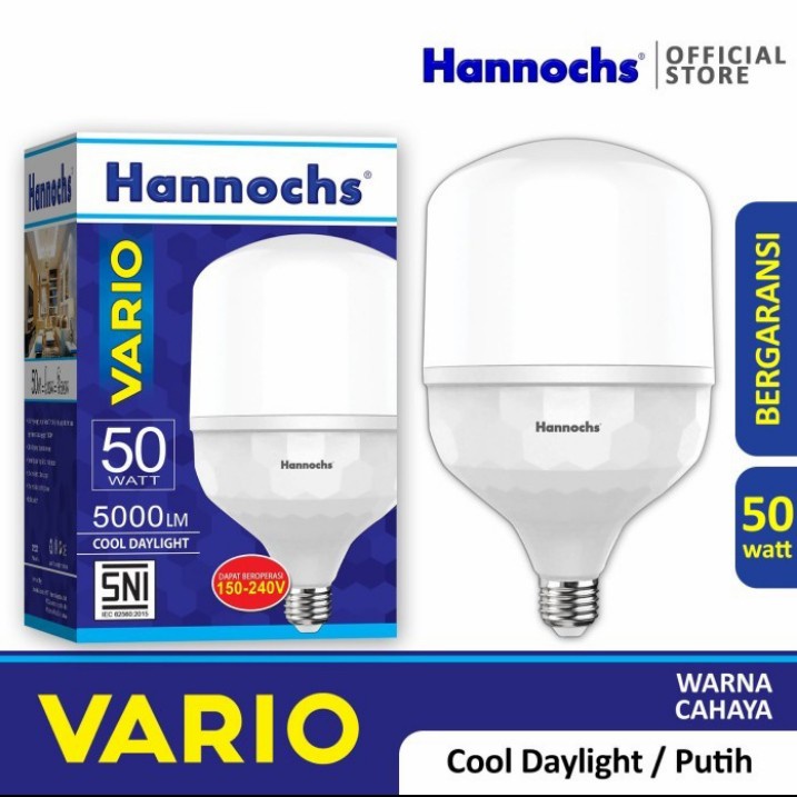 Bohlam Hannochs Vario Cahaya Putih Lampu Led - Bohlam Kapsul