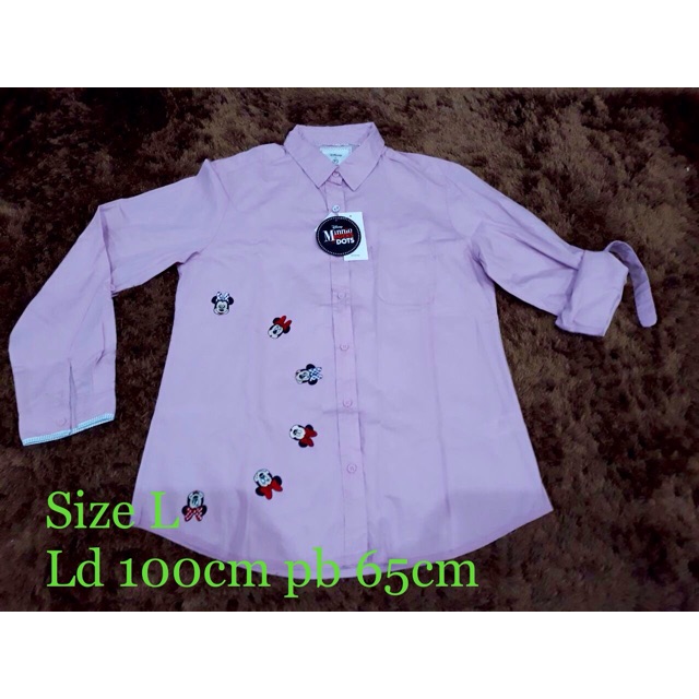 Kemeja cewek nevada disney pink