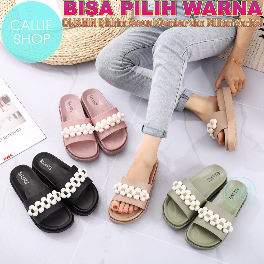 Sandal Wanita Selop Platform Sol Tebal Jelly Balance 1603-S19 TBLMSMLW