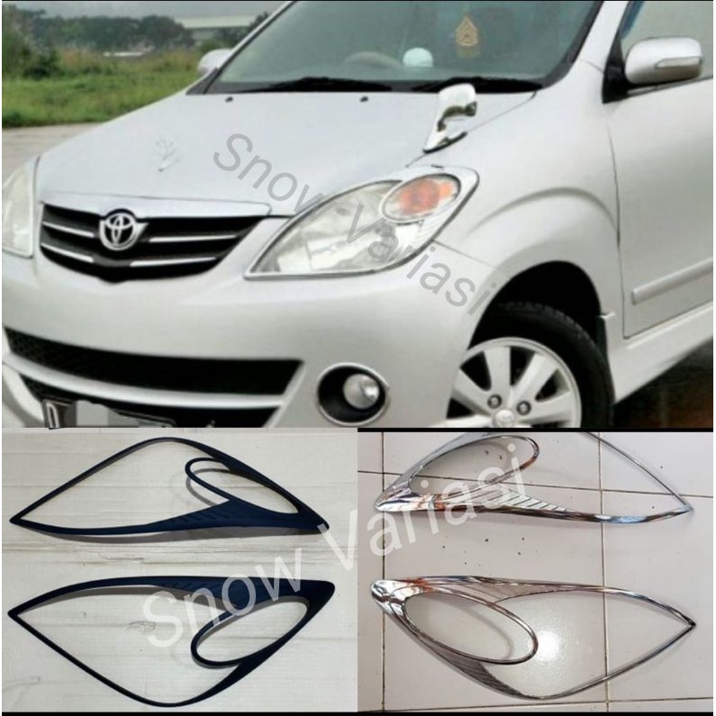 Garnish depan avanza xenia vvti 2008 2011 hitam chrome