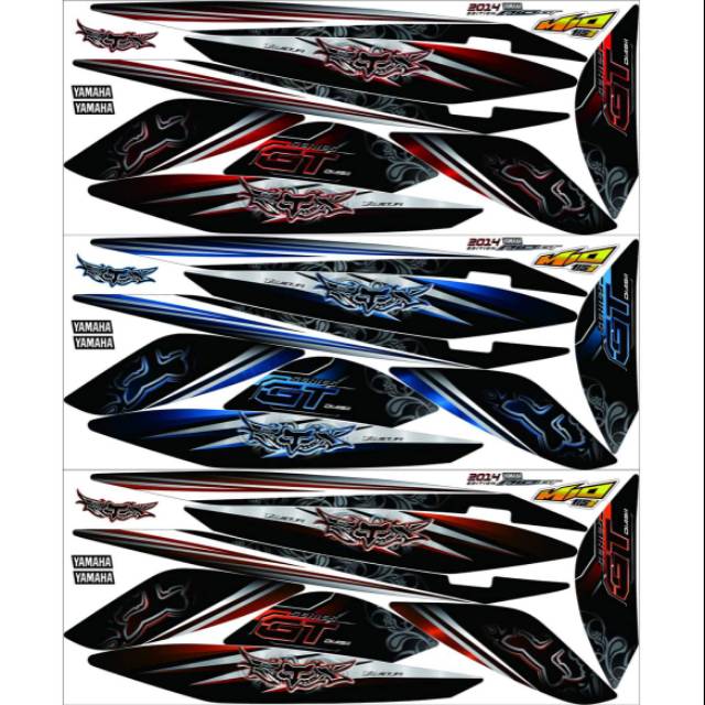 Striping Mio GT Variasi Sticker Stiker Scotlite Skotlet Motor Body List Skotlet Listt Motor Lis List