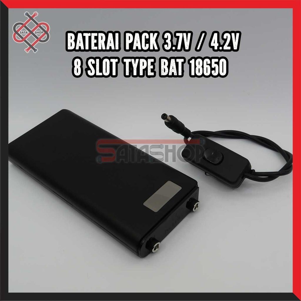 Case 50watt 3.7v / 4.2v 12a untuk type Baterai 18650 - 8 slot Paralel
