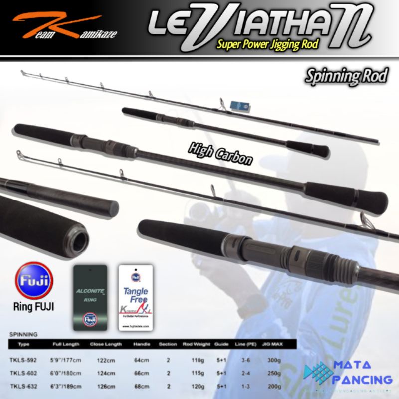 Joran pancing jigging kamikaze leviathan pe 1-3 TKLS-632 189cm