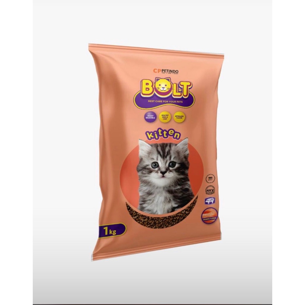 BOLT KITTEN kemasan 1 KG / Makanan Anak Kucing Kitten Cat Food