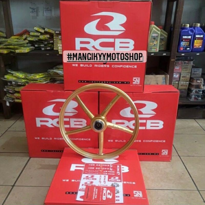 VELG RACINGBOY RCB MIO/JUPITER/VEGA/NINJA DEPAN/BELAKANG 120X17 140X17 SP522 GOLD ORIGINAL