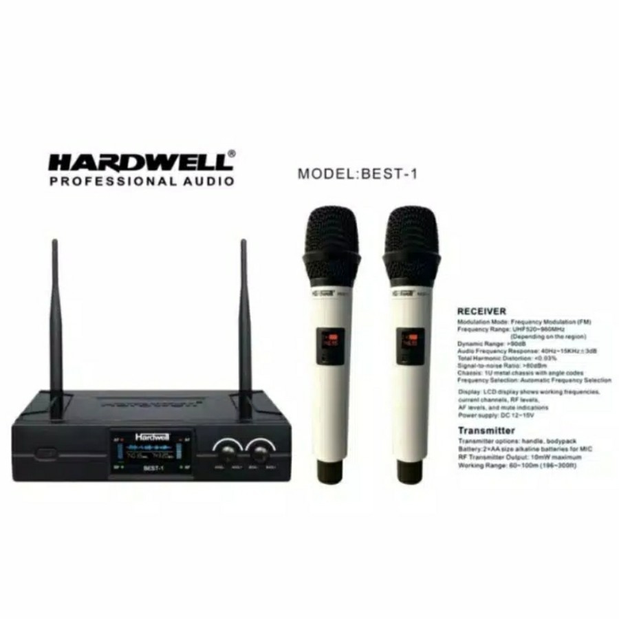 Mic Wireless Hardwell BEST 1 Dual Handle Original