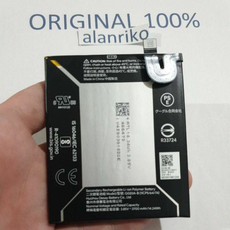 BATERAI ORIGINAL 100% GOOGLE PIXEL 3A XL BATRE ORI HP G020A-B