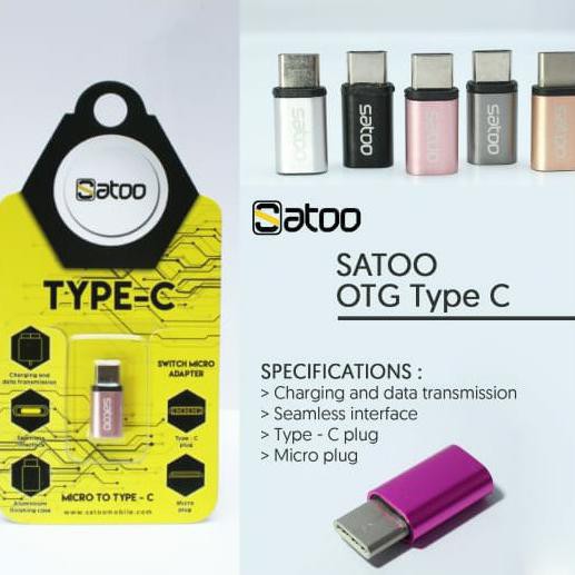 Satoo Adapter Micro USB to USB Type C / OTG Type C Adapter