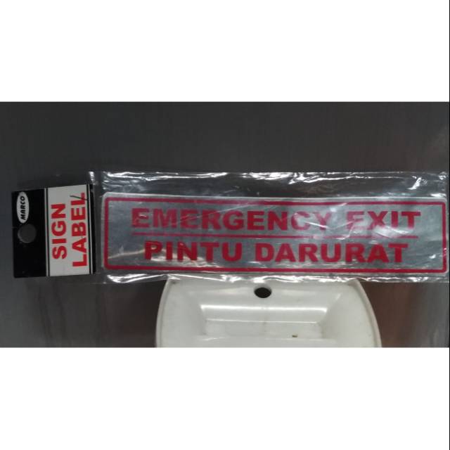 

Marco Sign Label Sticker / Stiker EMERGENCY EXIT / PINTU DARURAT