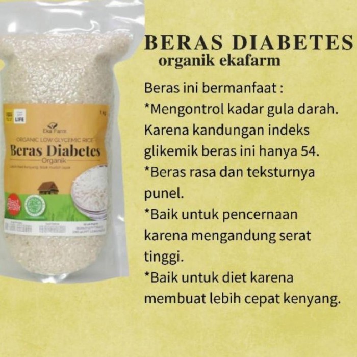 

bg20t01r Beras Diabetes Organik Ekafarm 1Kg - Kemasan Vakum Sv012Ss