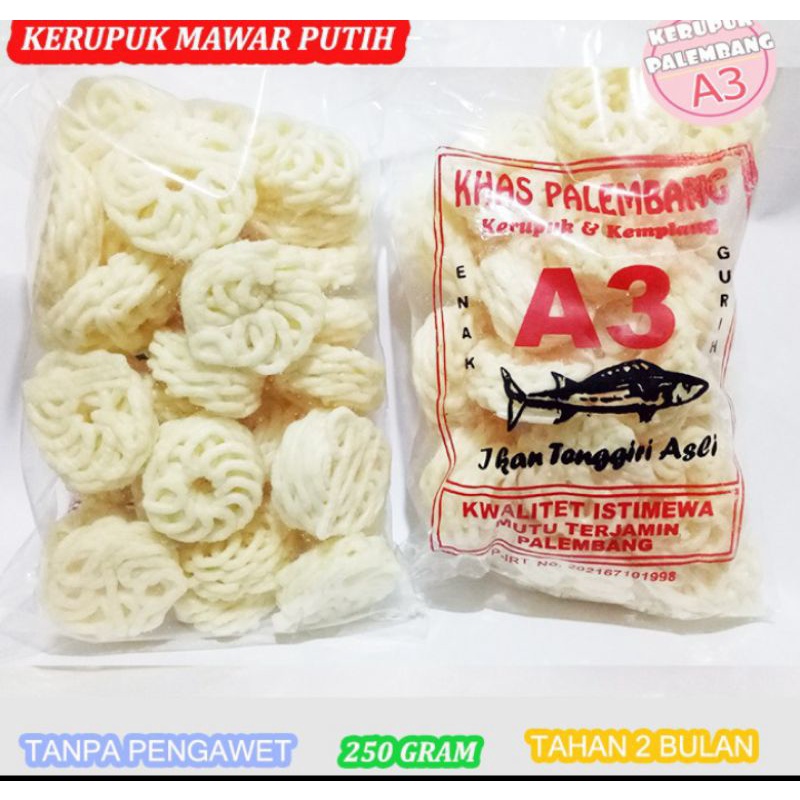 

kerupuk mawar kemplang kerupuk mawar putih khas Palembang