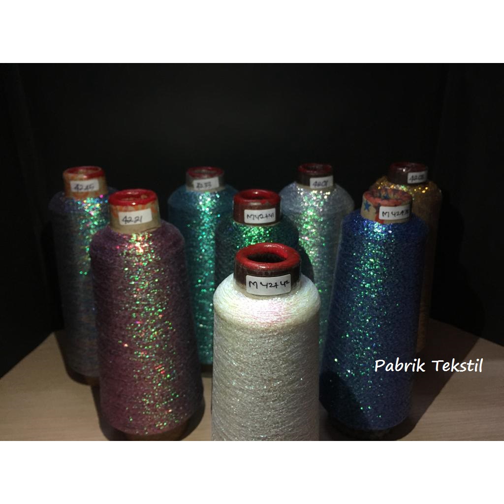 Benang Rainbow Pelintir 3Ply 100Gr / Benang Metalik / Bulu Mutiara Umpan Pancing / Umpan Bulu