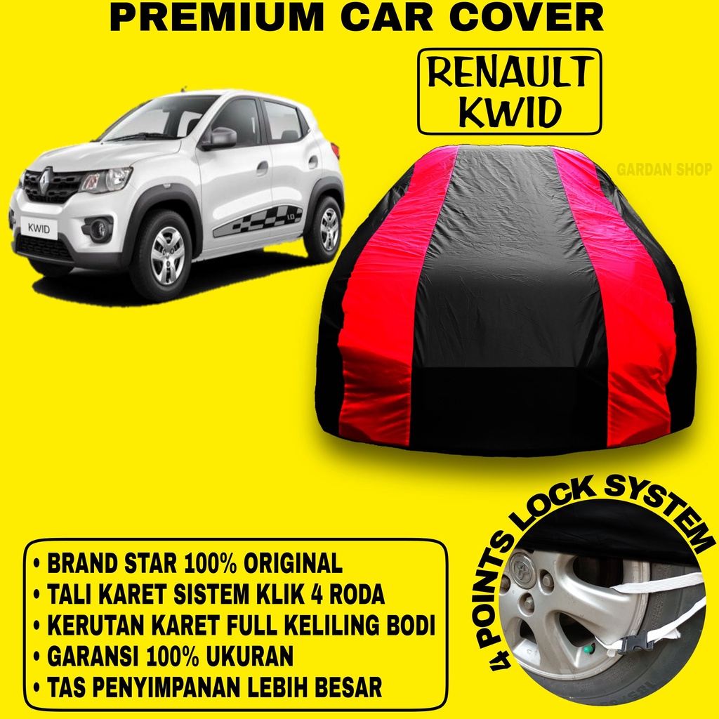 Body Cover Renault KWID Sarung MERAH Penutup Pelindung Bodi Mobil KWID Waterproof PREMIUM Cover